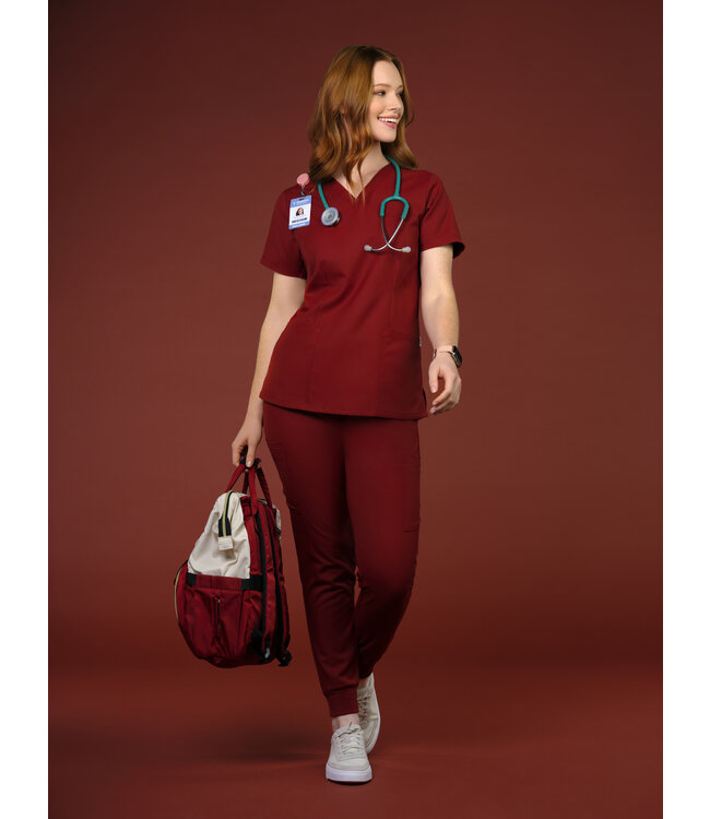 Wink Women's Fitted 3-Pocket V-Neck Scrub Top 6122