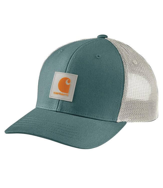 Mens Carhartt Rugged Flex Twill Mesh Back Logo Graphic Flexfit Hat