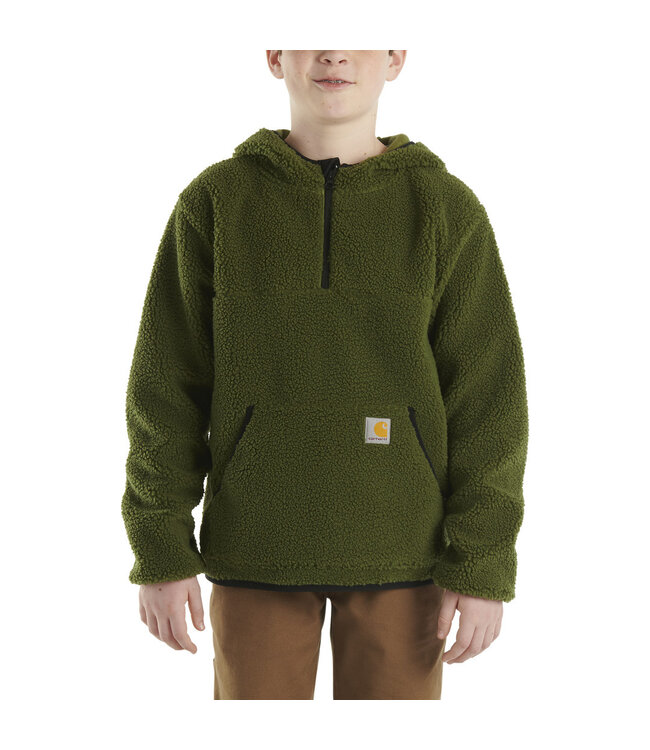 Carhartt Boy's Long-Sleeve Fleece Hooded Half-Zip Sweatshirt CA6471
