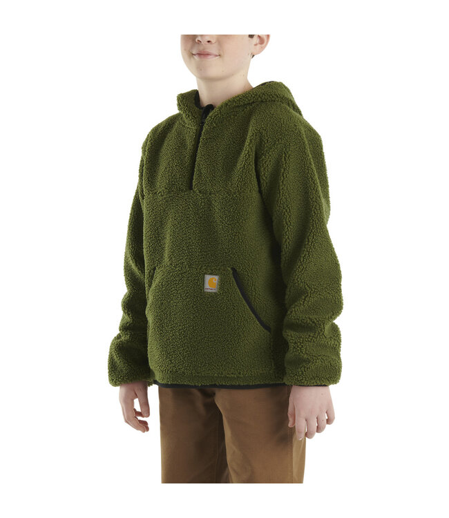 Carhartt Boy's Long-Sleeve Fleece Hooded Half-Zip Sweatshirt CA6471