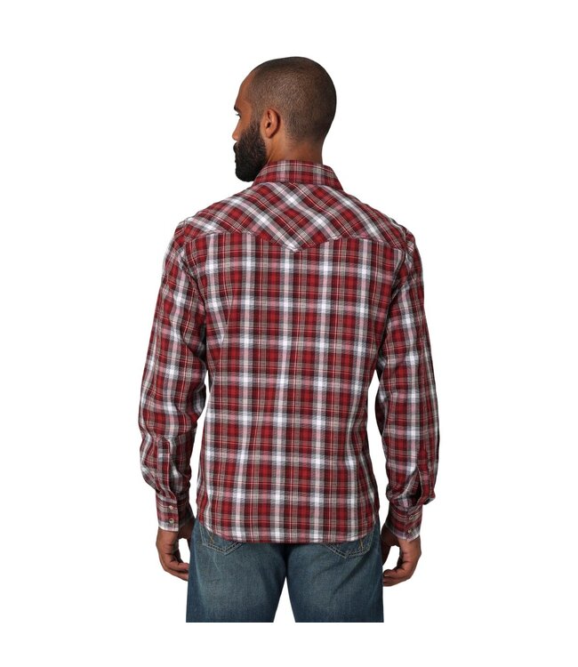 Wrangler Men's Retro Premium Long-Sleeve Western Snap Plaid Shirt 112330790
