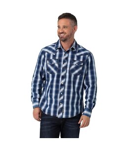 Wrangler Men's Retro Premium Long-Sleeve Western Snap Plaid Shirt 112330787