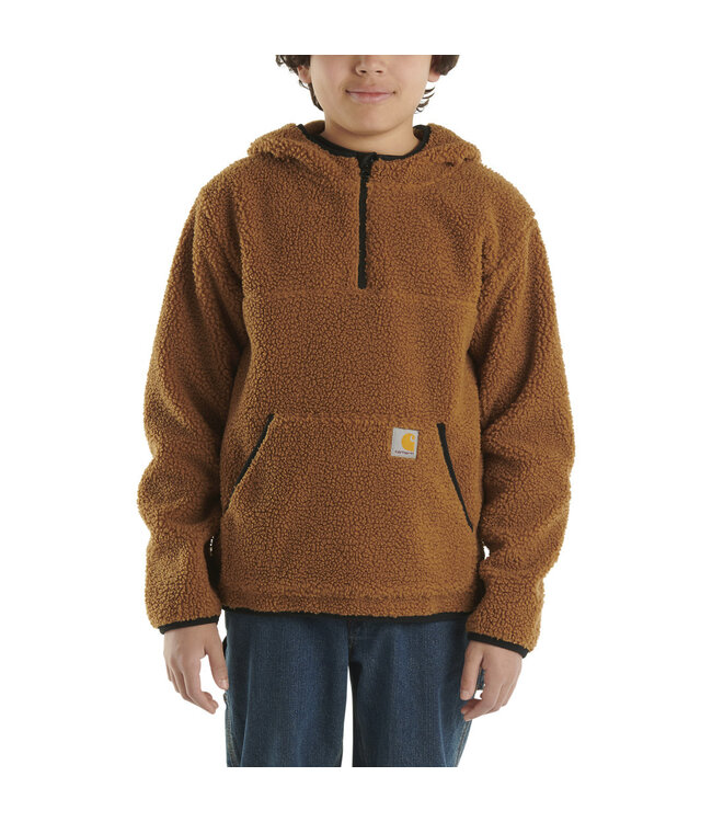 Carhartt Boy's Long-Sleeve Fleece Hooded Half-Zip Sweatshirt CA6471