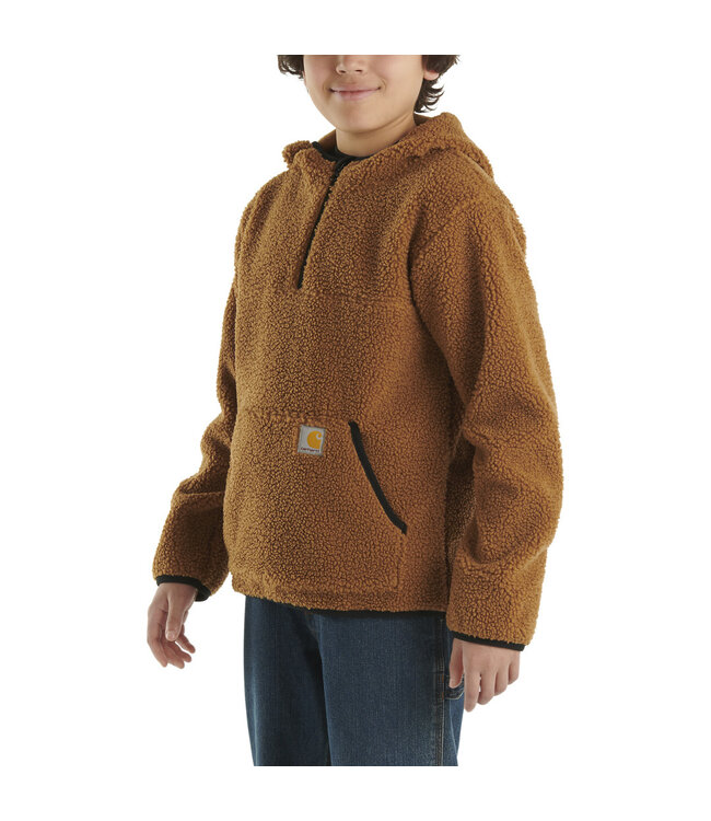 Carhartt Boy's Long-Sleeve Fleece Hooded Half-Zip Sweatshirt CA6471