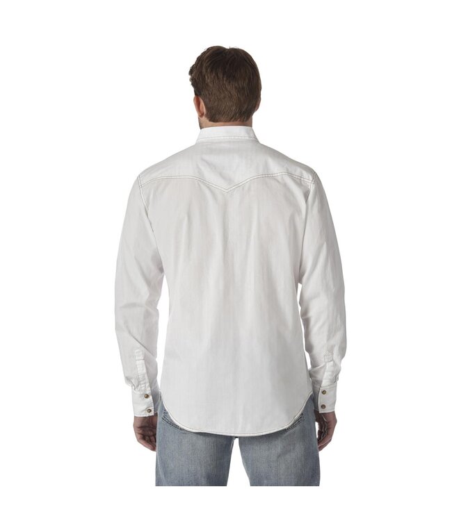 Wrangler Men's Retro Long-Sleeve Western Snap Solid Dobby Shirt MVR531W