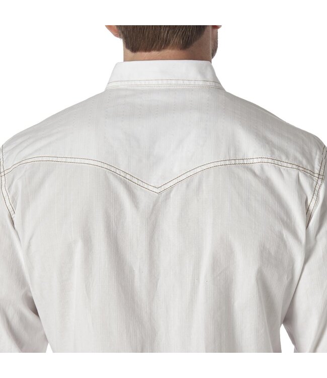 Wrangler Men's Retro Long-Sleeve Western Snap Solid Dobby Shirt MVR531W