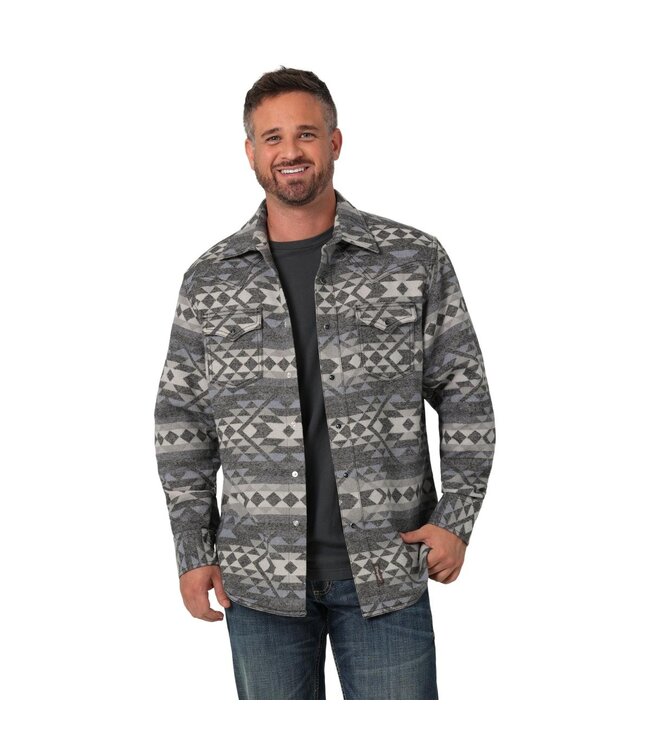 Wrangler Men's Retro Premium Jacquard Snap Shirt Jacket 112330766