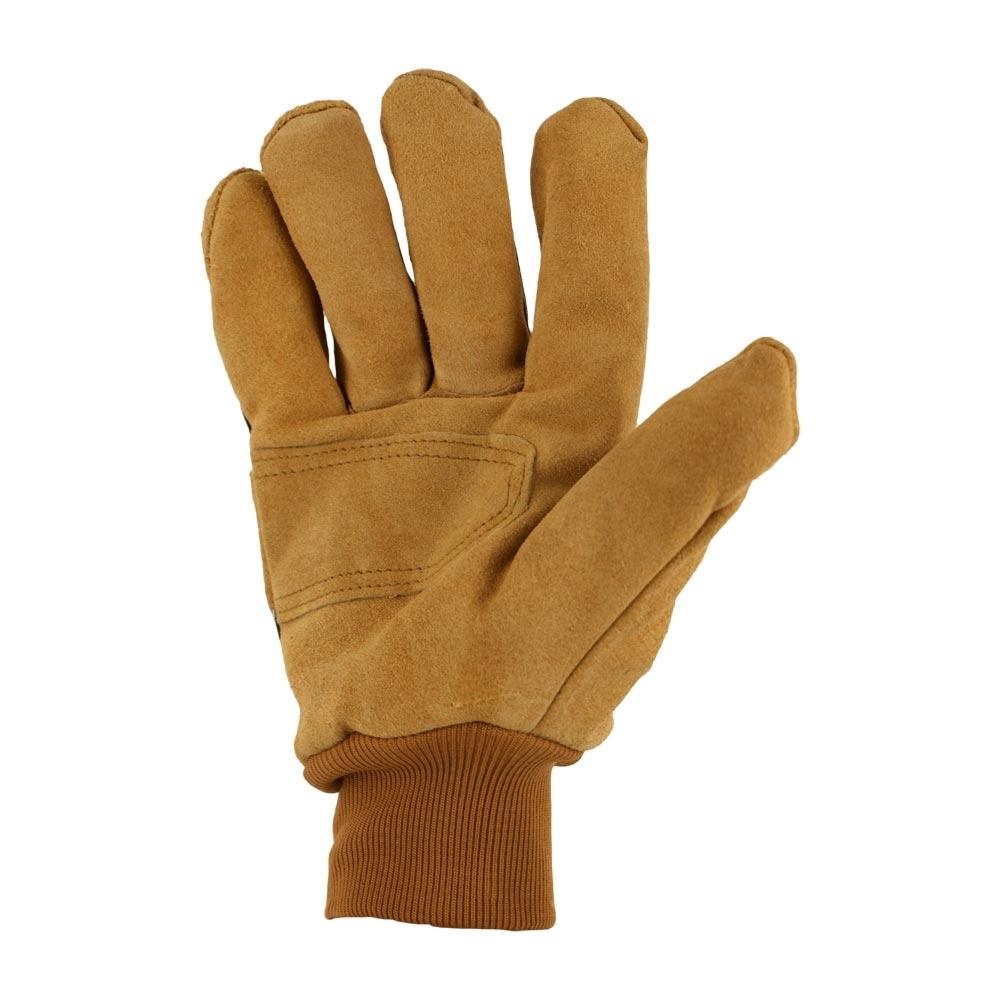 Carhartt Men's Insulated Grain Leather Safety Cuff Work Glove - Brown