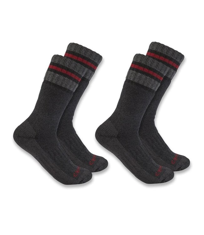 Carhartt Men's Heavyweight Synthetic-Wool Blend Boot Sock 2-Pack SB7742M