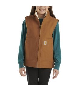 Carhartt Girl's Canvas Sherpa Lined Vest CR9902