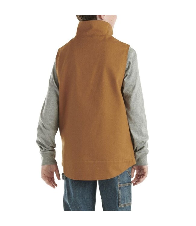 Carhartt Boy's Canvas Sherpa Lined Vest CR8110