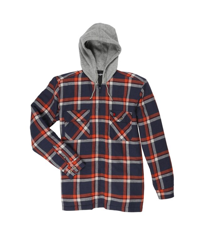 Wrangler Men's Riggs Workwear Long-Sleeve Hooded Flannel Work Jacket 112330073
