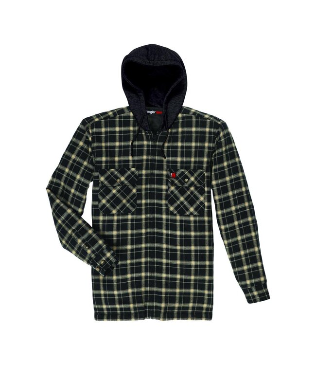 Wrangler Men's Riggs Workwear Long-Sleeve Hooded Flannel Work Jacket 112330052