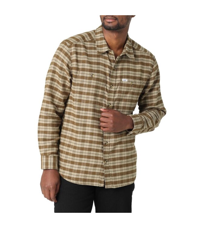 Wrangler Men's Lee Workwear Long-Sleeve Button-Down Overshirt 112321614