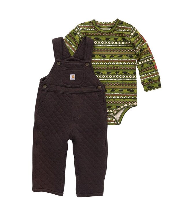 Carhartt Infant Boy's Overall and Bib Set