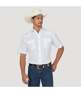 Wrangler Men's Short-Sleeve Solid Western Snap Sport Shirt 71106WH