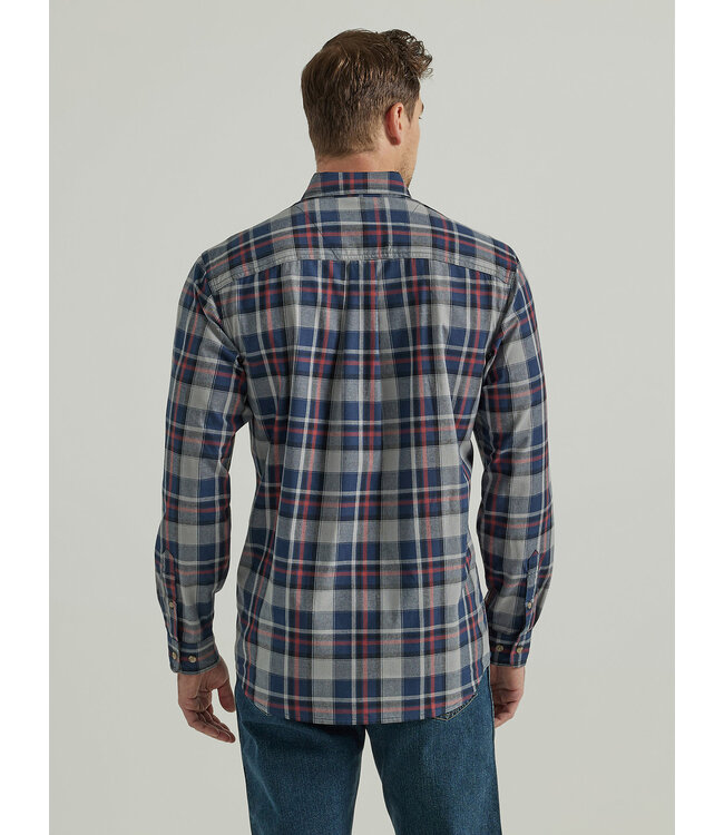 Wrangler Men's Rugged Wear Easy Care Plaid Button-Down Shirt