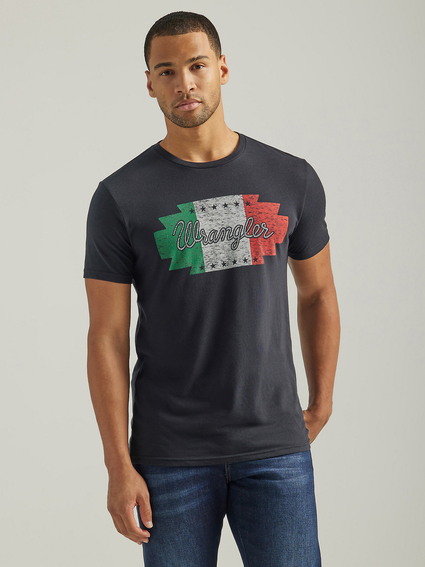 Wrangler Men's Mexico Flag Logo T-Shirt - Traditions Clothing & Gift Shop