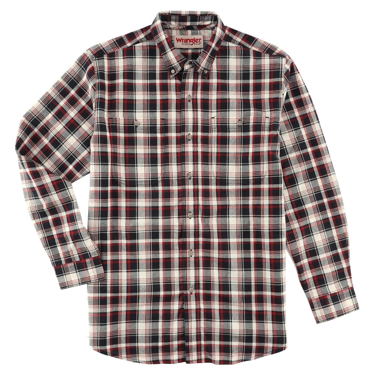 Wrangler Rugged Wear® Long Sleeve Easy Care Plaid Button-Down Shirt