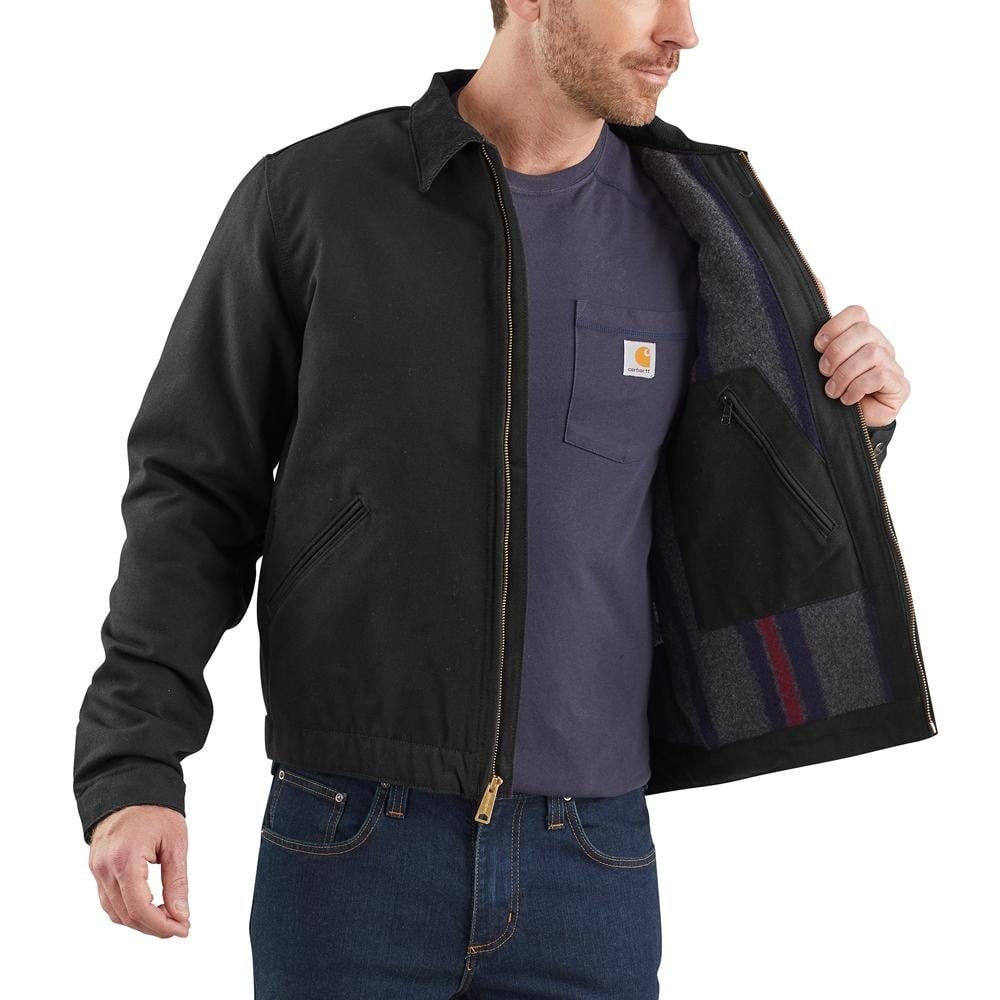 Carhartt Men's Relaxed Fit Duck Blanket-Lined Detroit Jacket