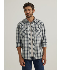 Wrangler Men's Long-Sleeve Fashion Western Snap Plaid Shirt 112337981