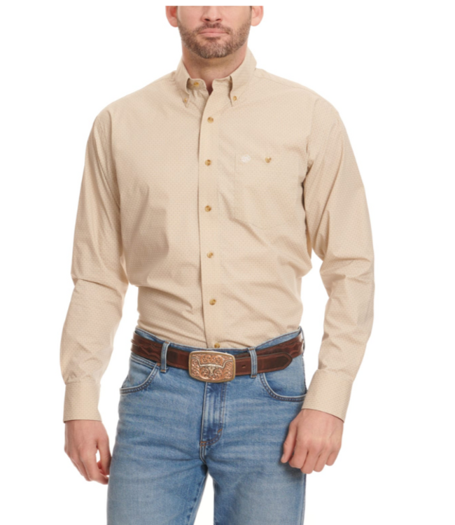 Wrangler Men's Diamond Geo Print Long-Sleeve Western Shirt 112330360