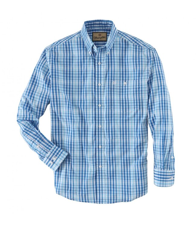 Wrangler Men's Classic Plaid Button Down Western Shirt - Traditions ...