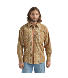 Wrangler Men's Checotah Printed Long-Sleeve Western Snap Shirt 112324786