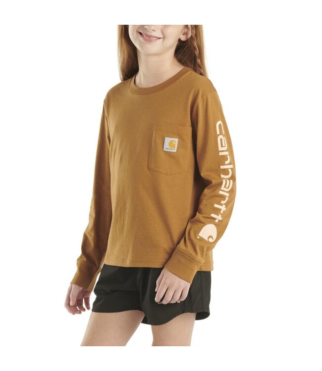 Carhartt Girl's Long-Sleeve Graphic Pocket T-Shirt CA7035