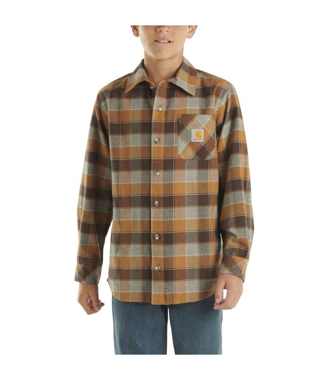 Carhartt Boy's Long-Sleeve Flannel Button-Front Shirt CE8200