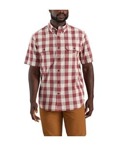 Carhartt Men's Loose Fit Midweight Short-Sleeve Plaid Shirt 106140