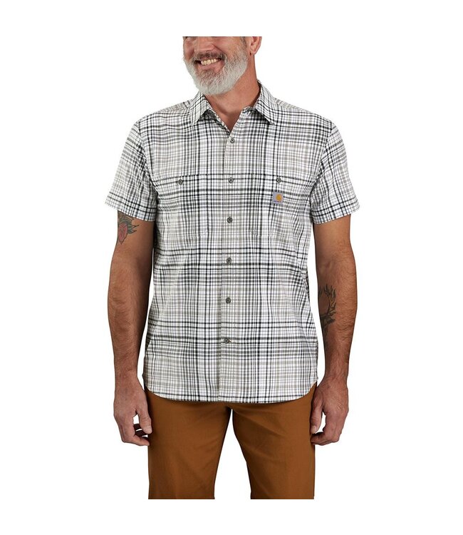 Carhartt Men's Rugged Flex Relaxed Fit Lightweight Short-Sleeve Plaid Shirt 106139