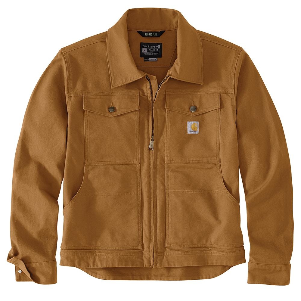 Carhartt Rugged Flex Canvas Fleece-Lined Work Shirt Jacket Men Size 2XL XXL