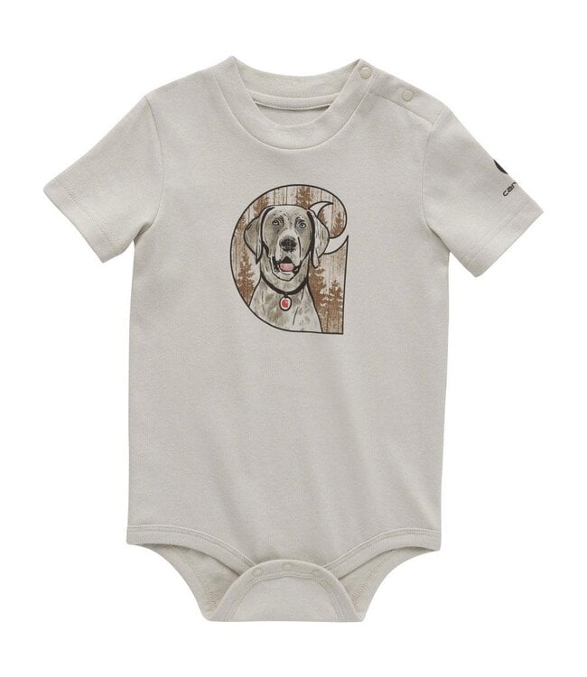 Carhartt Boy's Infant Short-Sleeve Dog Bodysuit CA6494