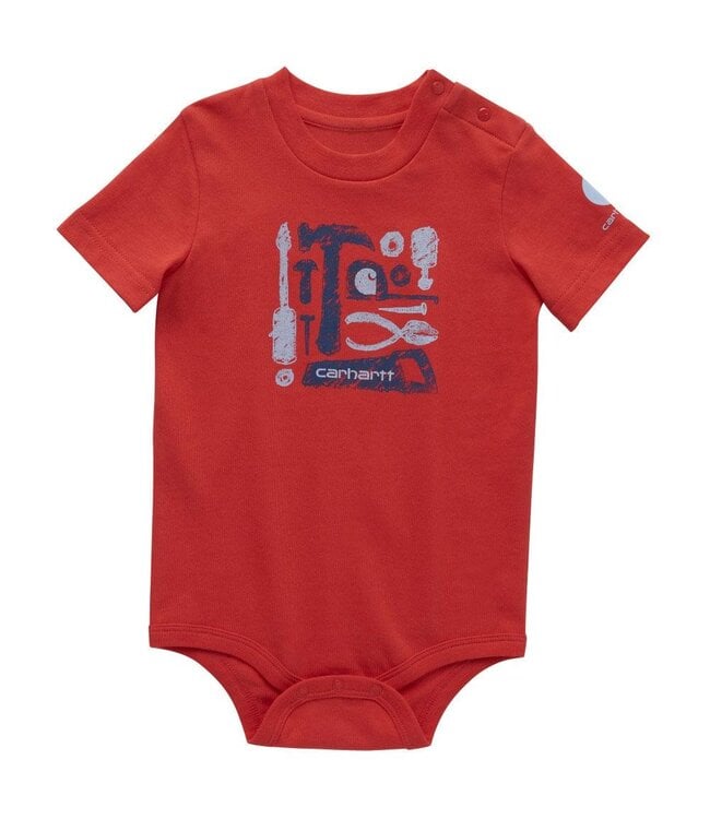 Carhartt Boy's Infant Short-Sleeve Tools Bodysuit CA6502