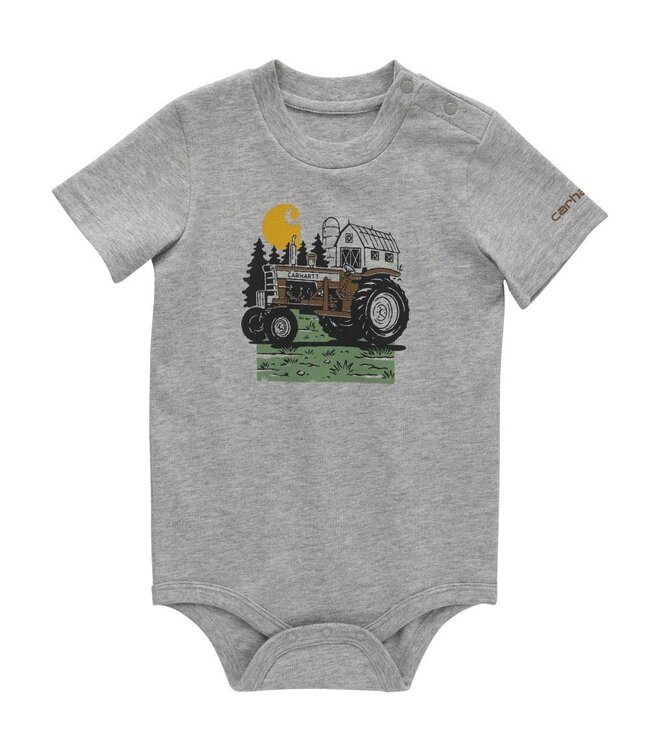 Carhartt Boy's Infant Short-Sleeve Tractor Bodysuit CA6506