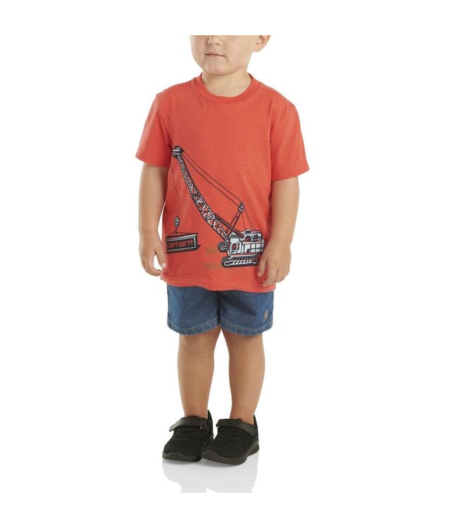 Carhartt Boy's Toddler Short-Sleeve T-Shirt and Stretch Denim Short Set CG8926
