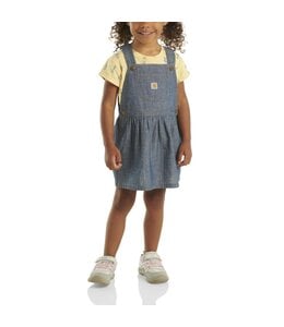Carhartt Girl's Toddler Short-Sleeve Print T-Shirt and Denim Jumper Set CG9894