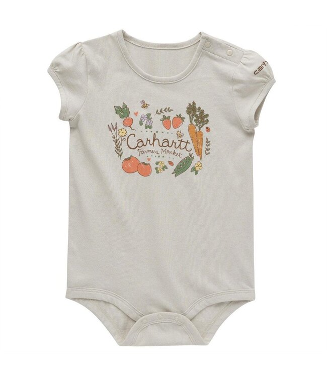 Carhartt Girl's Infant Short-Sleeve Farmers Market Bodysuit CA7048