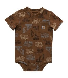 Carhartt Boy's Infant Short-Sleeve Henley Construction Bodysuit CA6492