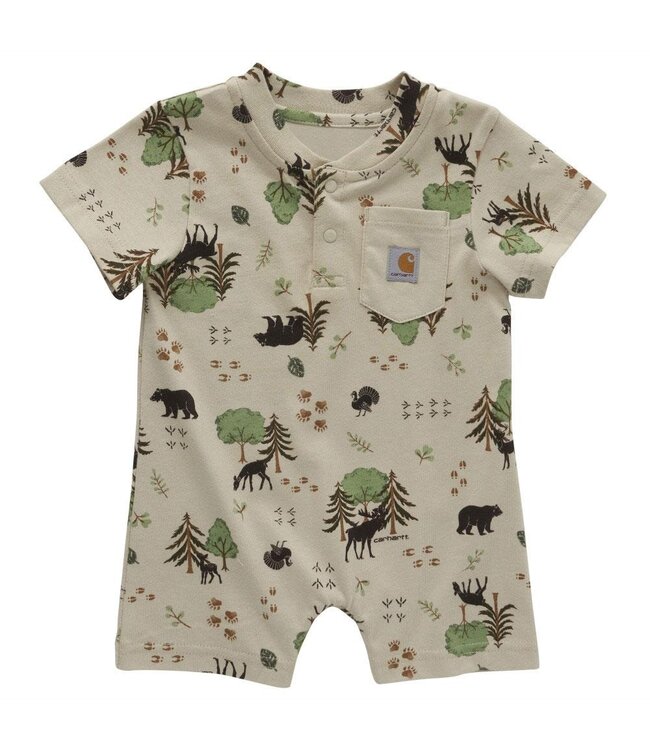 Carhartt Boy's Infant Short-Sleeve Outdoor Print Romper CM8761
