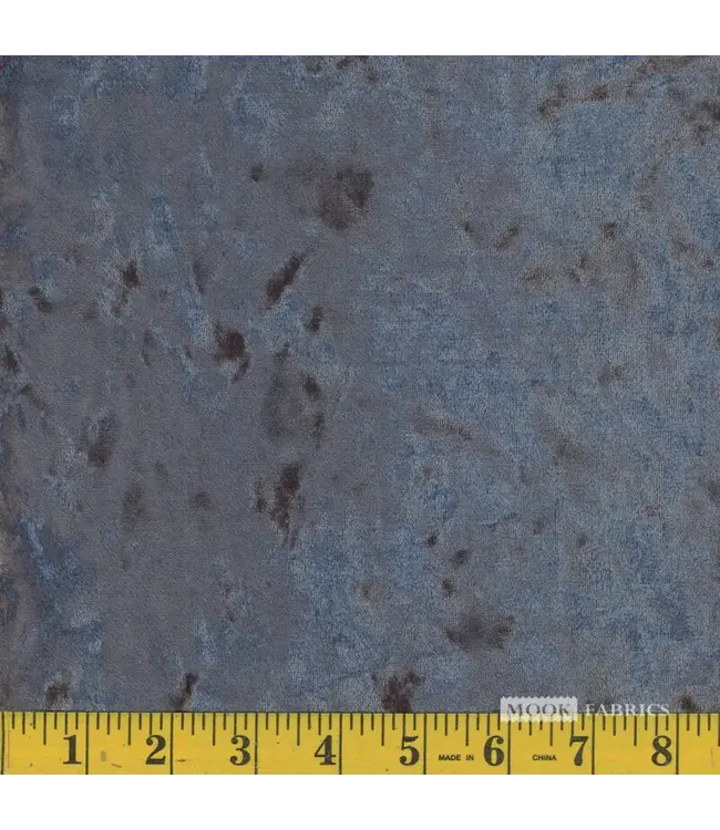 Mook Fabrics Yard of Crushed Velvet NS, Solid 052521 Charcoal Fabric 117044