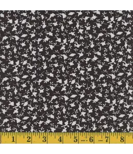 Mook Fabrics Yard of 4X2 Rib EK, RIBBRUFD617S-110623 Black/Ivory Fabric 132571