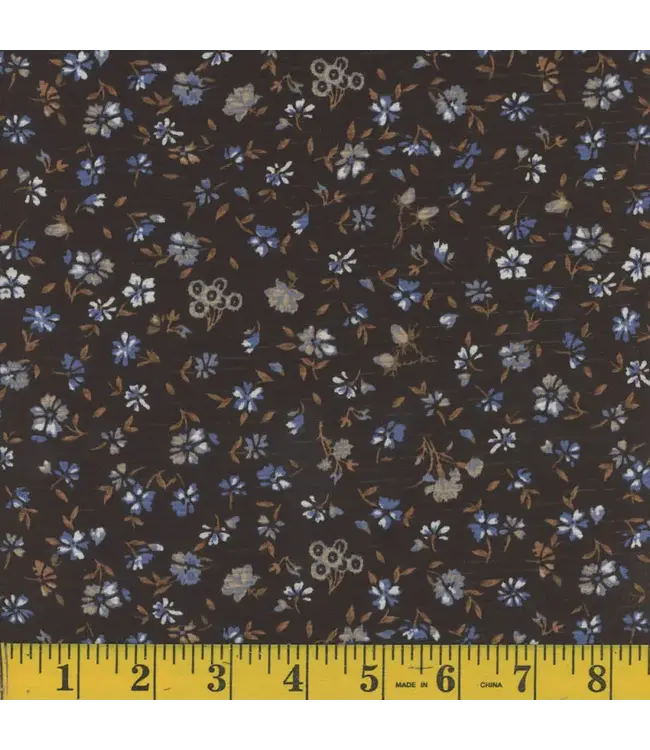 Mook Fabrics Yard of Vienna FTI, S1021-DP3-120823 Black/Denim Fabric 133249