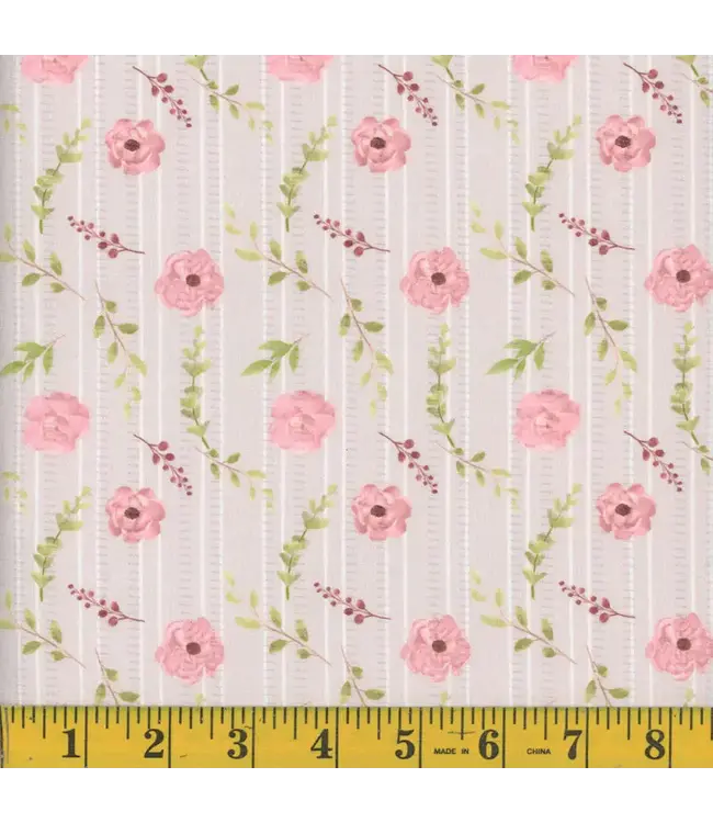 Mook Fabrics Yard of Charm NFD, Ranita- 01 Blush Fabric 130859