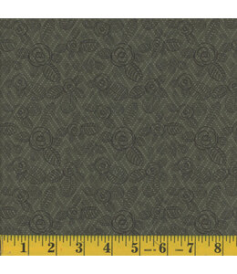 Mook Fabrics Yard of Seersucker Knit NFD, Mary Lou- 07 Forest Fabric 129565