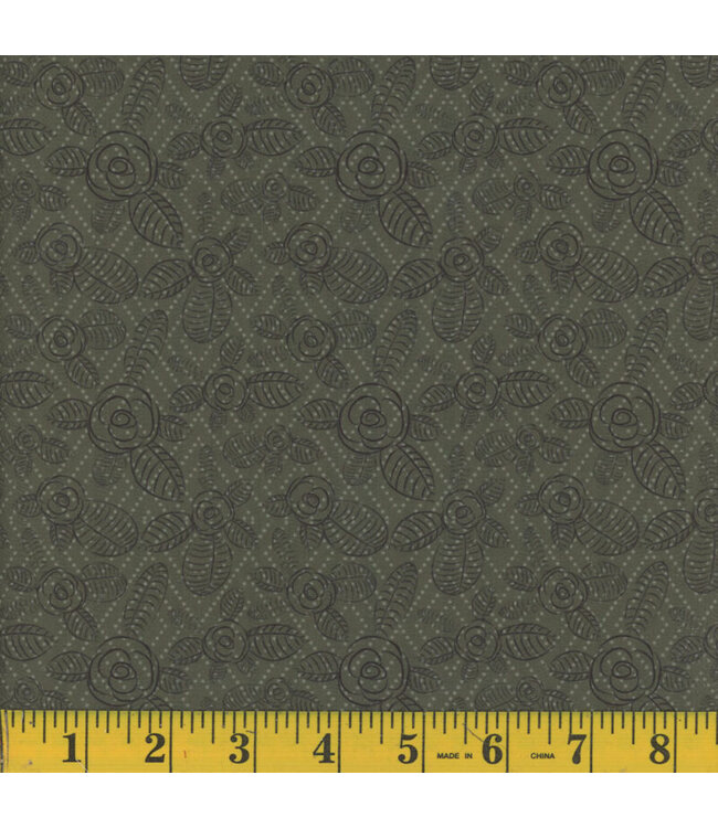 Mook Fabrics Yard of Seersucker Knit NFD, Mary Lou- 07 Forest Fabric 129565