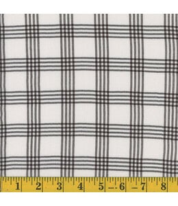 Mook Fabrics Yard of Crepon Check EK, 12032- Black #1 Fabric 130018