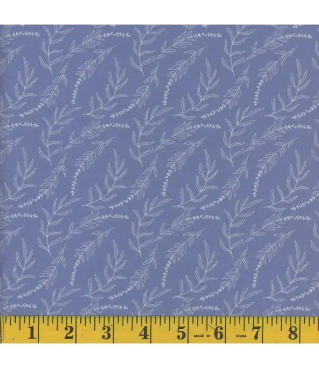 Mook Fabrics Yard of Dotted Dobby, Lyndora- 01 Dusty Blue Fabric 130456
