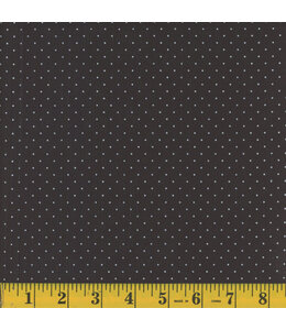 Mook Fabrics Yard of Skip Dent, Medium Dot-Black Fabric 129176